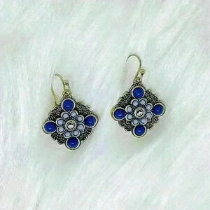 Vintage Boho Shades of Blue Statement earrings